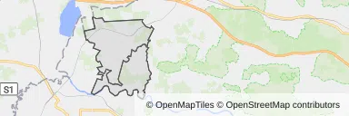 Mapa z zaznaczonym Libiążu