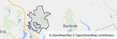 Mapa z zaznaczonym Lipianami