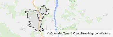 Mapa z zaznaczonym Lipskiem