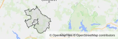 Mapa z zaznaczonym Łobzem