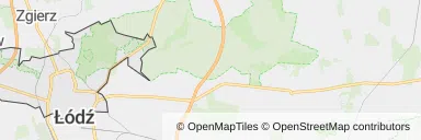 Mapa z zaznaczonymi Bałutami w Łodzi