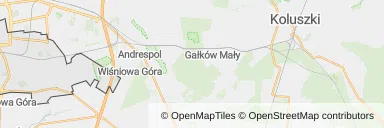 Mapa z zaznaczoną Górną w Łodzi