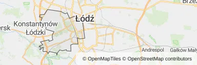 Mapa z zaznaczonym Polesiem w Łodzi