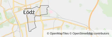 Mapa z zaznaczonym Śródmieściem w Łodzi