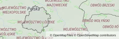 Mapa z zaznaczonym województwem łódzkim