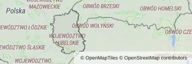 Mapa z zaznaczonym województwem lubelskim