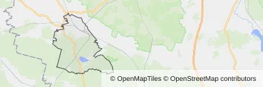 Mapa z zaznaczonym Lublińcu