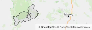 Mapa z zaznaczonym Lubowidzem