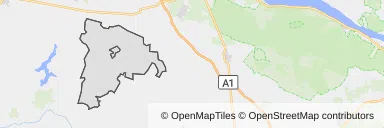 Mapa z zaznaczonym Lubrańcu