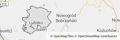 Mapa z zaznaczonym Lubskiem