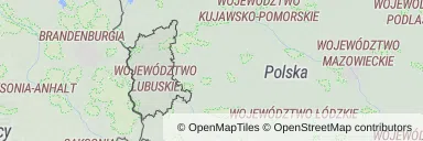 Mapa z zaznaczonym województwem lubuskim