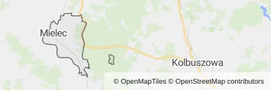 Mapa z zaznaczonym Mielcu