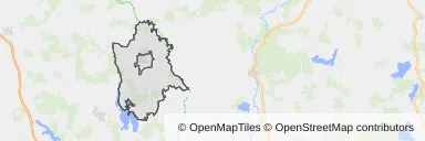 Mapa z zaznaczonym Miłakowem