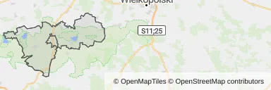 Mapa z zaznaczonym Miliczem