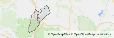 Mapa z zaznaczonymi Modliborzycami