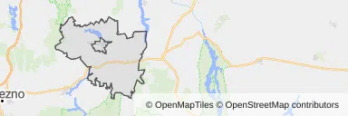 Mapa z zaznaczonym Mogilnem