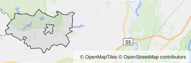 Mapa z zaznaczoną Mroczy