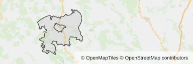 Mapa z zaznaczonym Myszyniecu