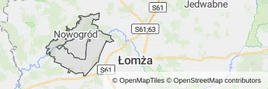 Mapa z zaznaczonym Nowogrodzem