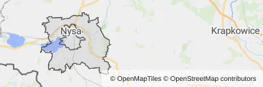 Mapa z zaznaczoną Nysem