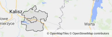 Mapa z zaznaczonym Opatówkiem