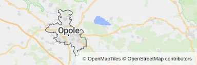 Mapa z zaznaczonym Opolem