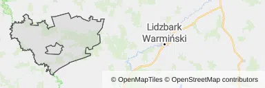 Mapa z zaznaczoną Ornecem