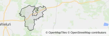 Mapa z zaznaczonym Osjakowem