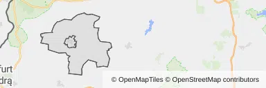 Mapa z zaznaczonym Ośnie Lubuskim