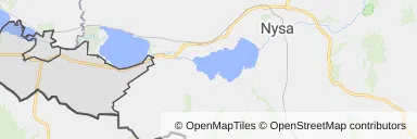 Mapa z zaznaczonym Paczkowem