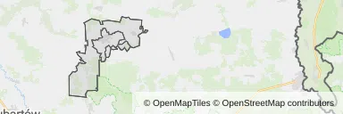 Mapa z zaznaczonym Parczewem