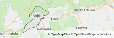 Mapa z zaznaczonym Pionkami