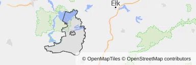 Mapa z zaznaczonym Piszem