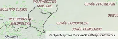 Mapa z zaznaczonym województwem podkarpackim