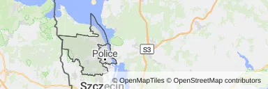 Mapa z zaznaczonymi Policami