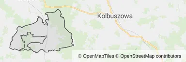 Mapa z zaznaczonym Przecławiu