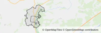 Mapa z zaznaczonym Pułtuskiem