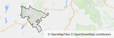 Mapa z zaznaczonymi Rakoniewicami