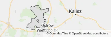 Mapa z zaznaczonym Raszkowem