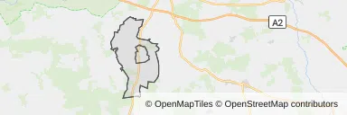 Mapa z zaznaczonym Rychwale