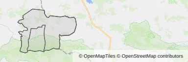 Mapa z zaznaczonymi Ryglicami