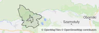 Mapa z zaznaczonym Sierakowem