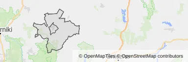 Mapa z zaznaczonym Skokami