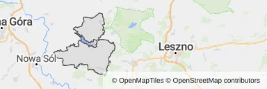 Mapa z zaznaczoną Sławem