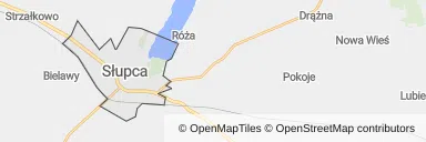 Mapa z zaznaczoną Słupcy