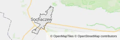 Mapa z zaznaczonym Sochaczewem