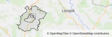 Mapa z zaznaczonym Sokołowie Małopolskim