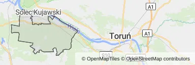 Mapa z zaznaczonym Solcu Kujawskim