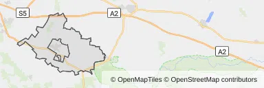 Mapa z zaznaczoną Środzie Wielkopolskiej