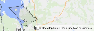 Mapa z zaznaczonym Stepnicy